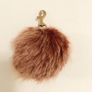 J.Crew Faux-Fur Pom Pom in Hazelnut